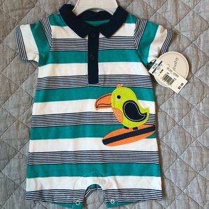 Baby boy collared onesie
